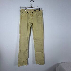 AG Adriano Goldschmied The Stevie Ankle Slim Straight Jeans Womens 26R Yellow